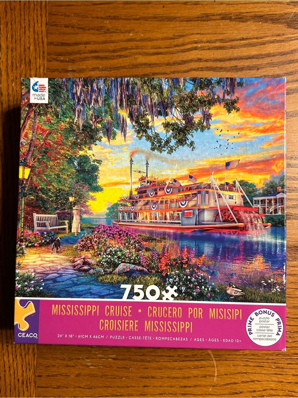 Mississippi Cruise 750-Piece Jigsaw Puzzle - Vibrant Multi-Color